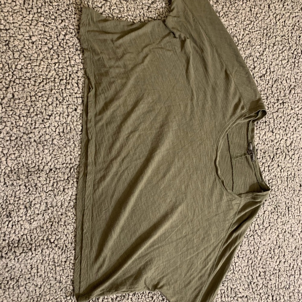 Green baggy crop top